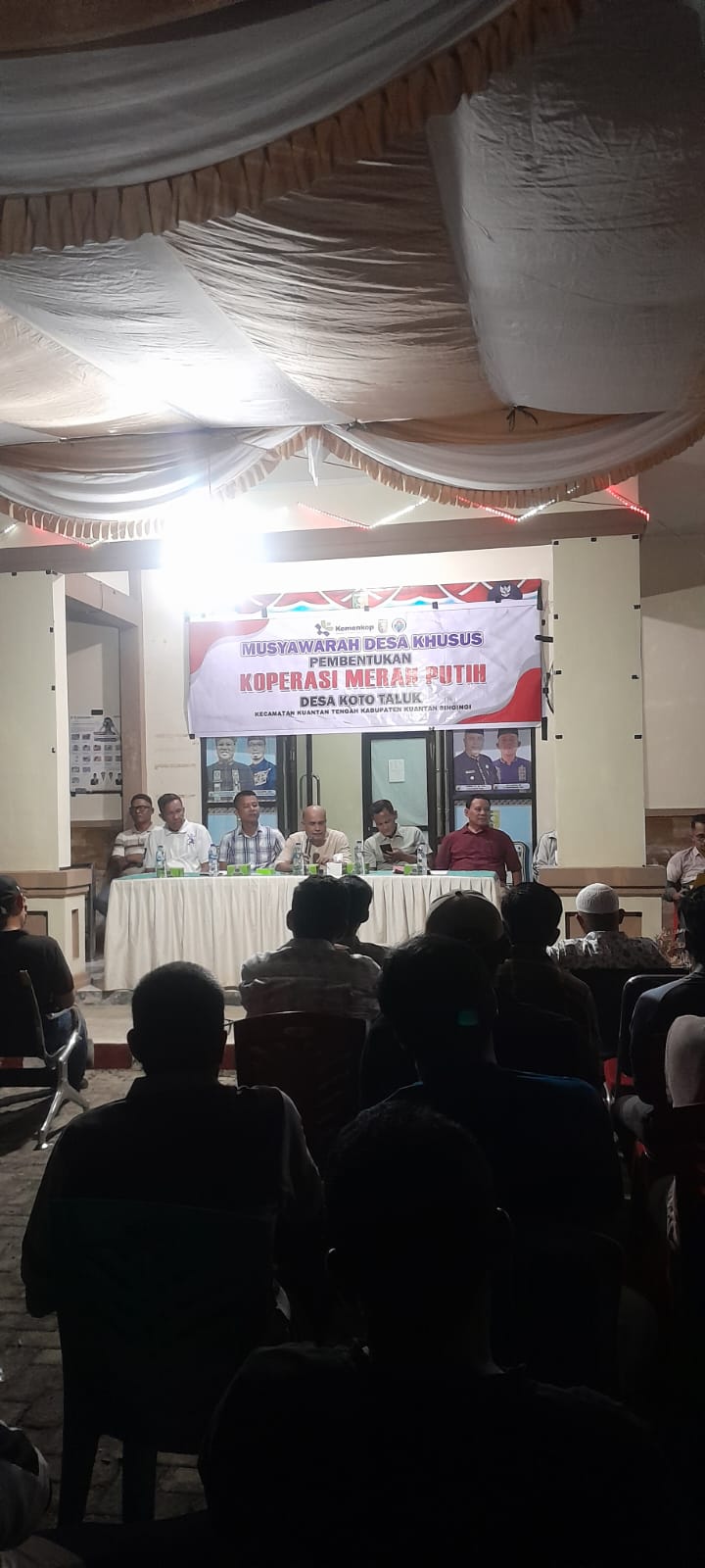 Seluruh Desa dan Kelurahan di Kuansing Tuntas Bentuk Kopdes Merah Putih, Biaya Akta Rp2.5 Juta