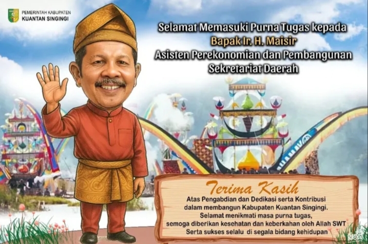 35 Tahun Mengabdi, Maisir Pejabat Kuansing Yang Dikenal Jujur dan Sederhana Pensiun dari PNS