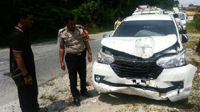 Lakalantas Arus Mudik di Kuansing, Toyota Avanza Terjun Kejurang Sedalam 4 Meter