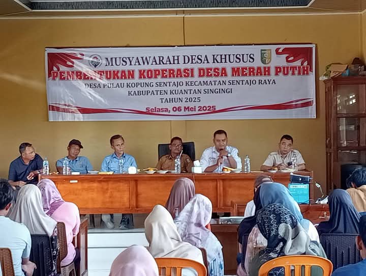 Pulau Kopung Sentajo Raya, Desa Pertama Bentuk Koperasi Merah Putih di Kuansing