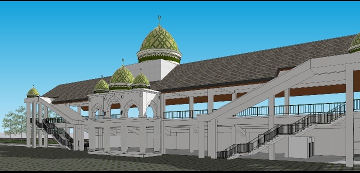 Penampakan Desain Astaka MTQ Yang Akan Dibangun Di Eks Pasar Bawah