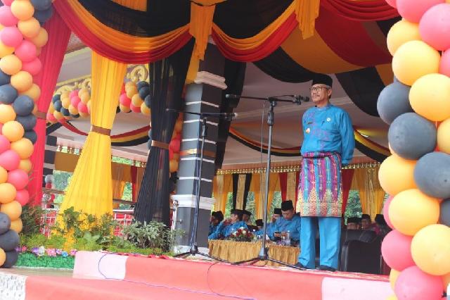 Upacara Peringatan HUT Ke 15 Kabupaten Kuansing Berlangsung Khidmat