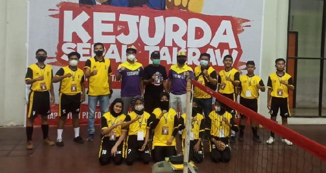 Regu Putra Kuansing Raih Medali Emas di Kejurda Sepak Takraw Pelajar Se-Riau