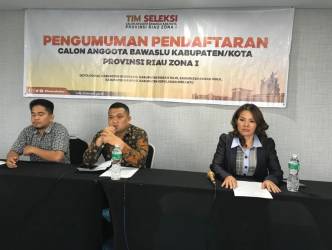 29 Mei, Pendaftaran Calon Anggota Bawaslu Kabupaten Kota di Riau Dimulai