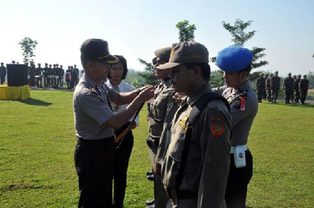 1 Peleton Brimob Polda Sumut Bantu Pengamanan Pilgubri di Kuansing