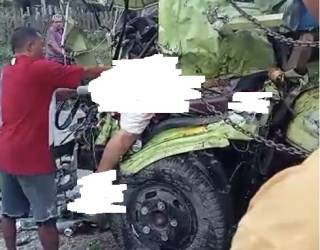 Lakalantas Maut di Jake, Penumpang Truk Hino Meninggal Dunia