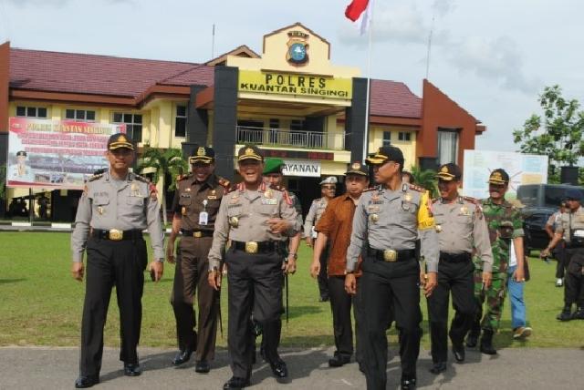 Kapolda Riau Tinjau Kesiapan Pilkada di Kuansing