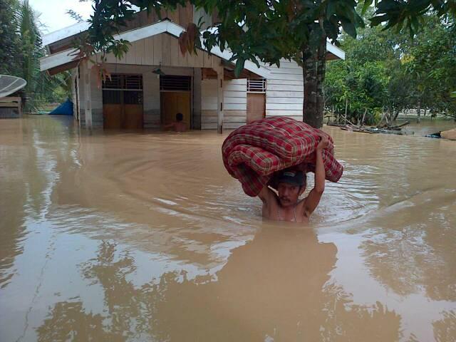 Banjir Bandang, Jalan Negara Terputus dan  Rendam 120 Rumah di Singingi