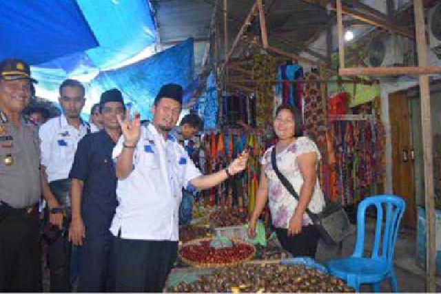 Cawagub Masrul Blusukan di Pasar Baru Pangkalan Kerinci