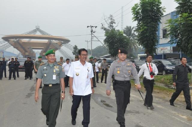 Bupati dan Kapolres Kuansing Hadiri Rakornas Pemilu 2014 yang akan Dibuka Presiden SBY