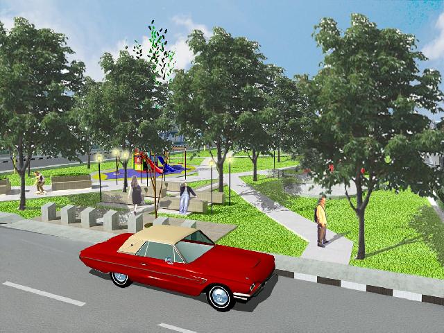 Tambah Kawasan Hijau  DLH Bangun Taman Didepan SMA Pintar