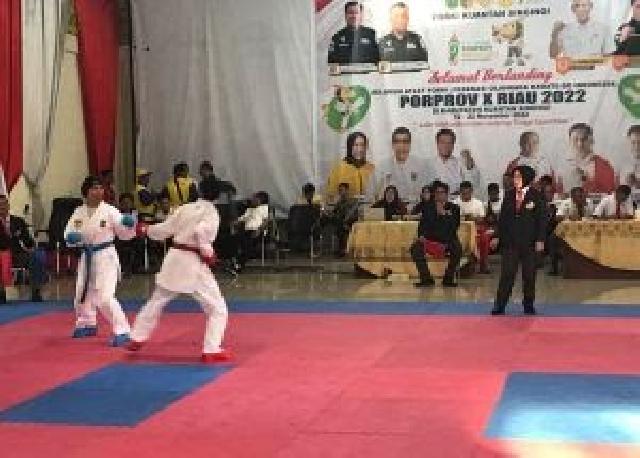 Pimpin Sementara Klasemen Porprov X Riau, Pelalawan Raih 2 Medali Emas Cabor Karate 