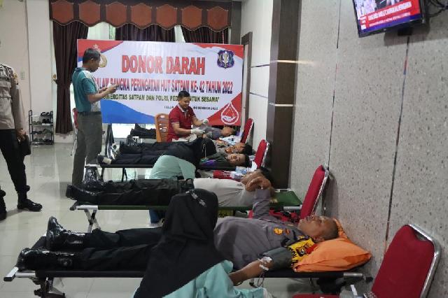 Donor Darah Dalam Rangka HUT Satpam Sumbang 32 Kantong Darah Untuk Kemanusiaan