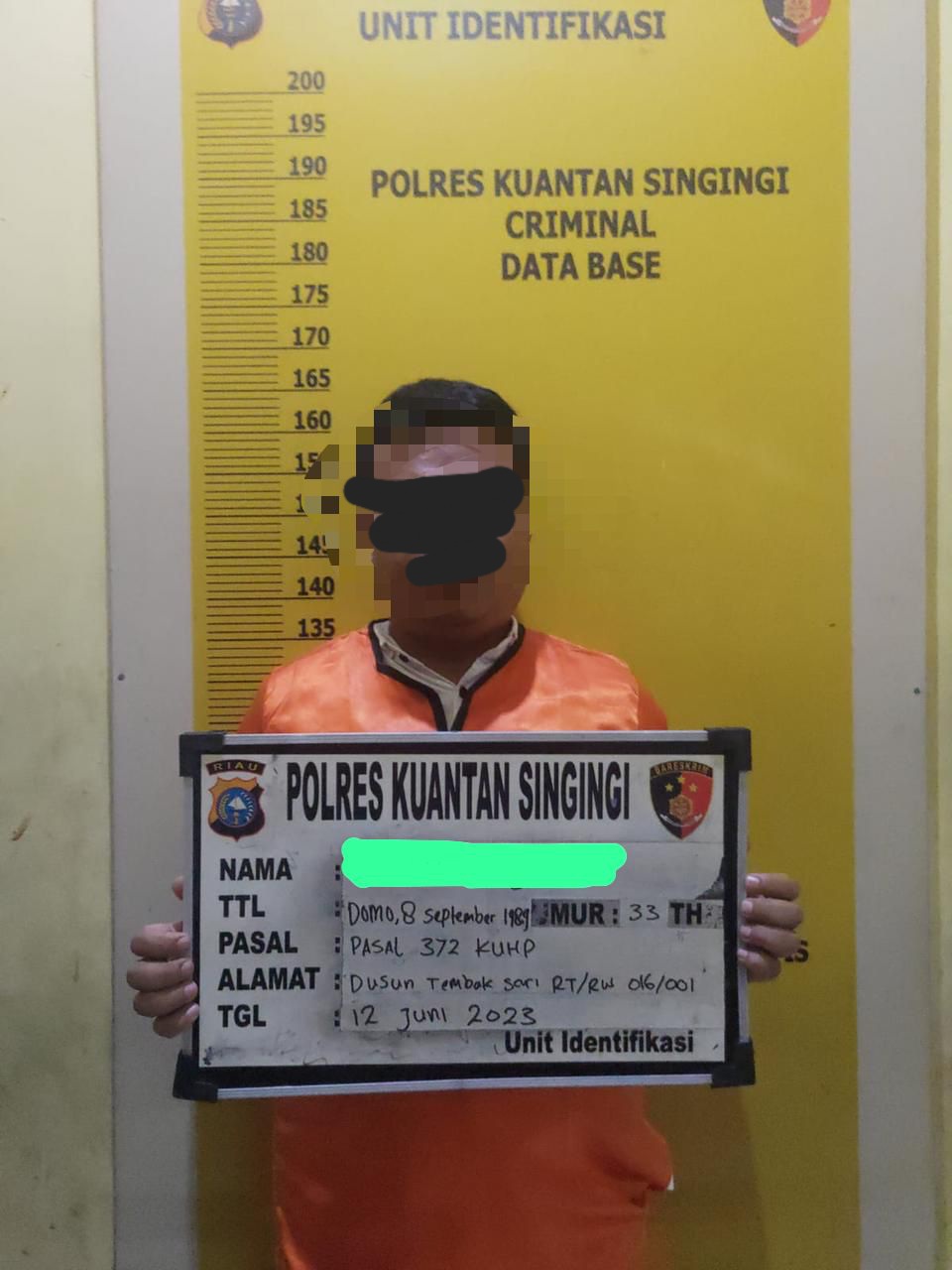 Gelapkan Uang Penjualan 43 Motor, Seorang Pria di Kuansing Raup Ratusan Juta